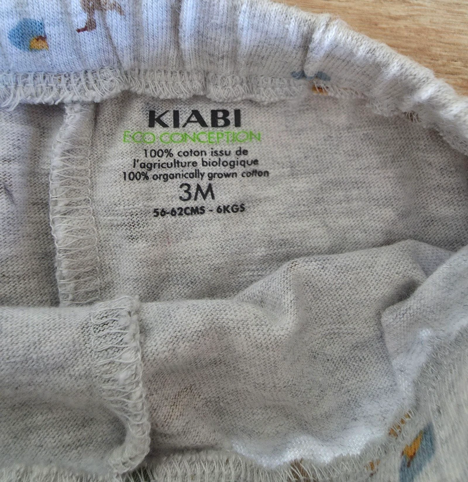 Gray printed shorts Kiabi Size 3 months 56-62 cm – photo 4